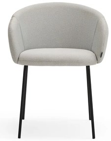 Scaun de sufragerie gri deschis tapițat Add – Teulat