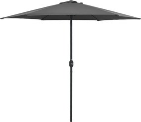vidaXL Umbrelă de soare cu stâlp din aluminiu, antracit, 270x246 cm