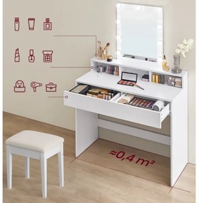 Masă de toaletă LADA, albă