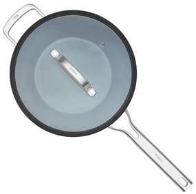 Tigaie tip wok cu capac/cu suprafață ceramică ø 28 cm Meda 3.0 – FABINI