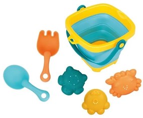 Baby Mix Găleată pliabilă cu nisip și jucării cuapă, 5 buc