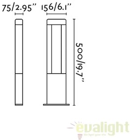 STALP LED ILUMINAT EXTERIOR NANDA H50cm 71216