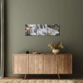 Tablou cu cascade (cu ceas) (90x30 cm)