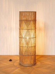 Lampadar din iuta naturala si lemn de mango Persia