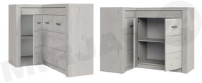 Comodă de colț Nadenas N15 O (Arin închis) (cu iluminat LED alb). 1104883