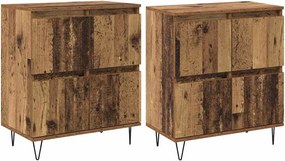 vidaXL Bufeturi 2 pcs Lemn vechi 120 x 35 x 70 cm Lemn compozit