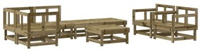3186227 vidaXL Set mobilier relaxare de grădină, 8 piese, lemn de pin tratat