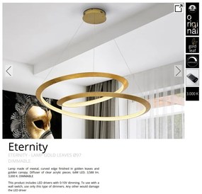Lustra LED cu telecomanda design modern Eternity 97cm
