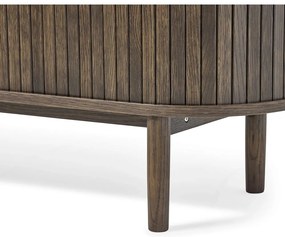 Comodă TV maro cu aspect de lemn de stejar 180x56x40 cm Meta – Unique Furniture