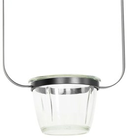 Lampă modernă suspendată neagră cu sticlă dreptunghiulară - Roslini