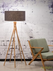Lampadar realizat din materiale naturale, durabile si ecologice, KILIMANJARO/F gri inchis
