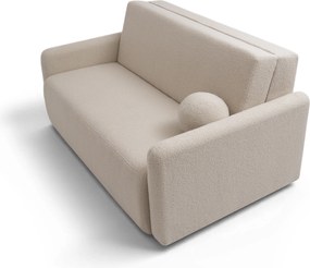 Canapea extensibilă Nido 3 locuri 140 cm cu ladă de depozitare - boucle bej deschis Quelle 03