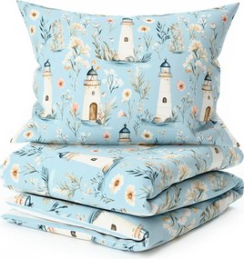 Lenjerie de pat din bumbac LIGHTHOUSE POLY albastru Dimensiune lenjerie de pat: 70 x 90 cm | 140 x 200 cm