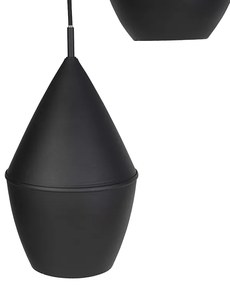 Set de 3 lămpi suspendate scandinave negre cu auriu - Depeche