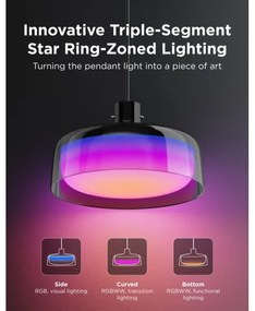 Govee - Lampă suspendată LED RGBICWW, reglabilă, cu cablu, LED/21W/230V, finisaj mat, Wi‑Fi