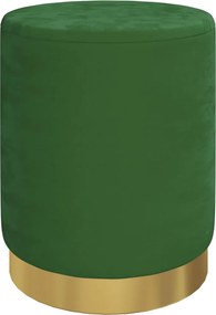 vidaXL Taburet depozitare rotund, verde, catifea 31 x 37 cm