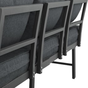 Set mobilier de grădină pentru 5-6 persoane, Gri | Aosom Romania