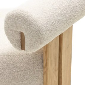 Fotoliu design crem HANNA, stejar