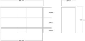 Pantofar din pal, Anyka Homs DPMI002, antracit,93 cm