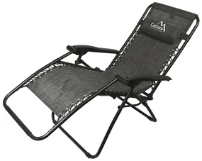 Cattara 13520 Șezlong pliabil Alicante, antracit,150 x 66 cm