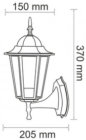 Corp de iluminat perete exterior 1xE27/60W/230V