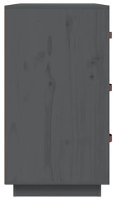 Servanta, gri, 80x40x75 cm, lemn masiv de pin 1, Gri