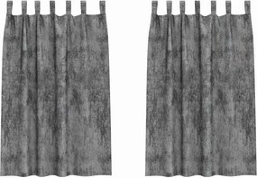 vidaXL Cortine din catifea cu perdele 2 pcs Gri 175 x 140 cm Catifea