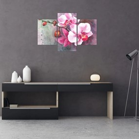 Tablou - Orhidee, acvariu (90x60 cm)