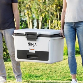 Lada frigorifica Ninja FrostVault FB151EUWH, 47 l, Pasiva, 80 doze, Pastreaza gheata pana la 6 zile, Compartiment uscat, Alba