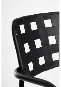 Scaune de grădină negre 4 buc. din metal Clover – Bizzotto