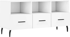 vidaXL Dulap TV, alb, 102x36x50 cm, lemn prelucrat