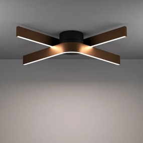 Eglo 901863 - Plafonieră LED RGBW dimabilă FOLCINO-Z 2xLED/18W/230V cupru/negru