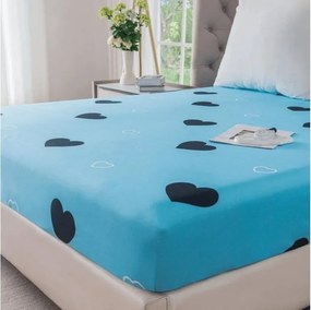 Cearsaf din microfibra CORAZON albastru 180x200 cm