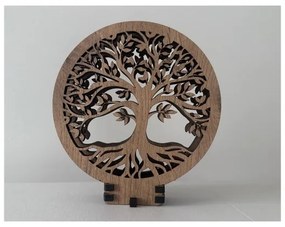 Li-Go 23577/DUB2 - Decorațiune de masă LED dimabilă, 12W/230V, 20x22 cm, finisaj stejar