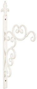 Suport sustinere flori EMILY, metal, alb, 21x42cm