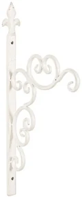 Suport sustinere flori EMILY, metal, alb, 21x42cm