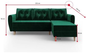 Supermobel Colțar PALOMA, 232x92x130 itaka 10