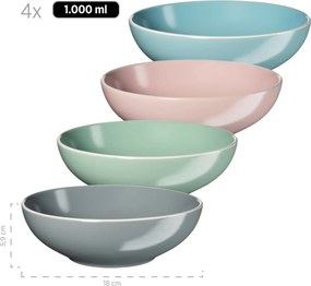 Mäser Set de veselă 16 piese ELISSA II – mix de culori mate