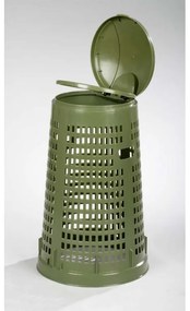 Coș de gunoi de exterior - plastic, 120 l, verde