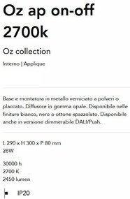 Aplica LED design circular Oz ap on-off 2700k alama