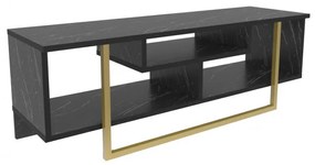 Comoda TV Asal 120 - Negru, Gold