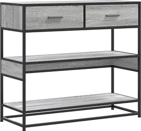 vidaXL Măsuță consolă, gri sonoma, 90x35x80 cm, lemn prelucrat