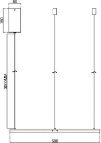 Ondaluce - Lustră LED reglabilă suspendată pe cablu SOEL LED/28W/230V Ø 60 cm auriu