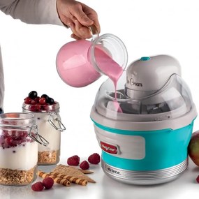Aparat preparare inghetata Ariete PARTY TIME 0643/01, 12W, 1.5 L, 30 min, Bol mobil, Turcoaz
