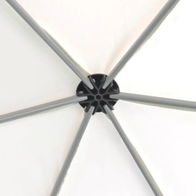 Marchiza pliabila hexagonala, 6 pereti, alb crem, 3,6 x 3,1 m Crem, 3.6 x 3.1 m