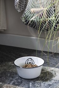 IB Laursen Bol alb de smalt DOG MINI ENAMEL