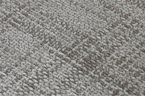 Canapea modulară 3 locuri din in natur, cu perne ample și roți, 100 x 296 x 99 cm, „Lidia”