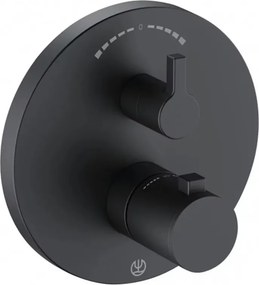 Baterie cada - dus termostatata Kludi Nova Fonte Puristic negru mat