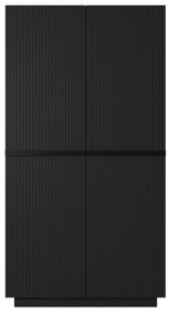 Dulap Nicole dormitor 100 cm - negru mat / mânere negre