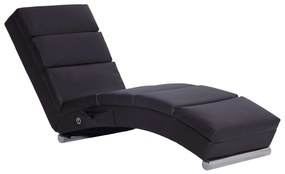 281296 vidaXL Șezlong de masaj, maro, piele artificială